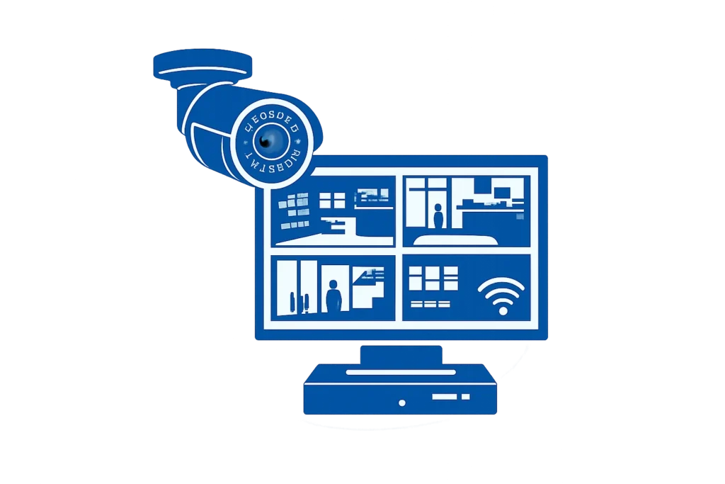icono de sistema de videovigilancia para comercios