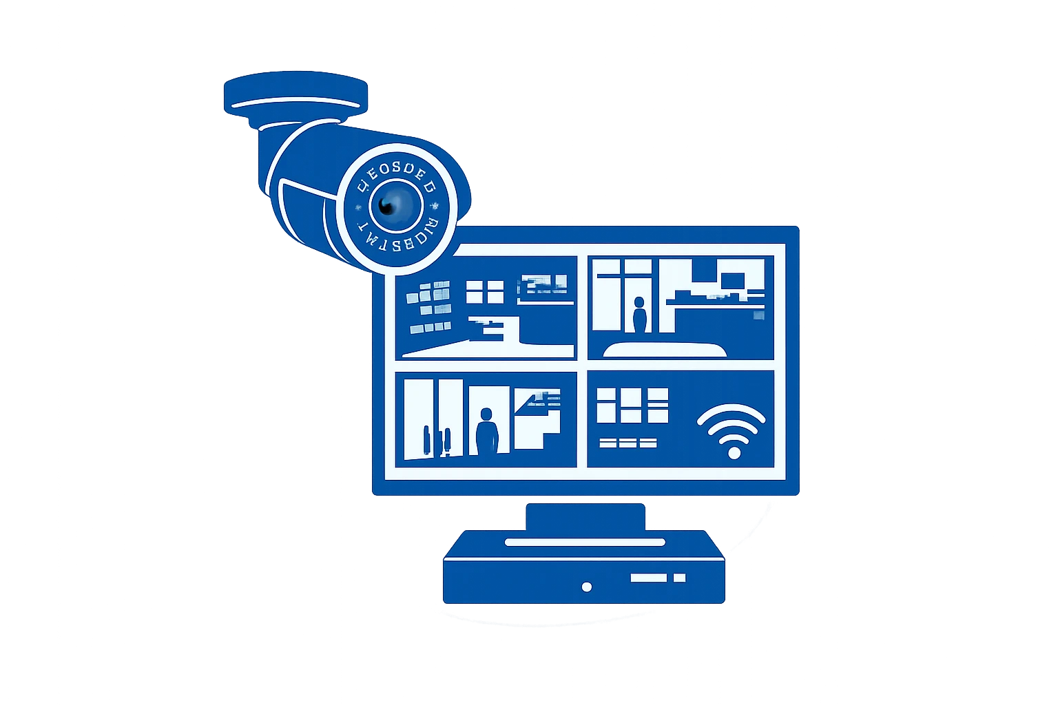 icono de sistema de videovigilancia para comercios