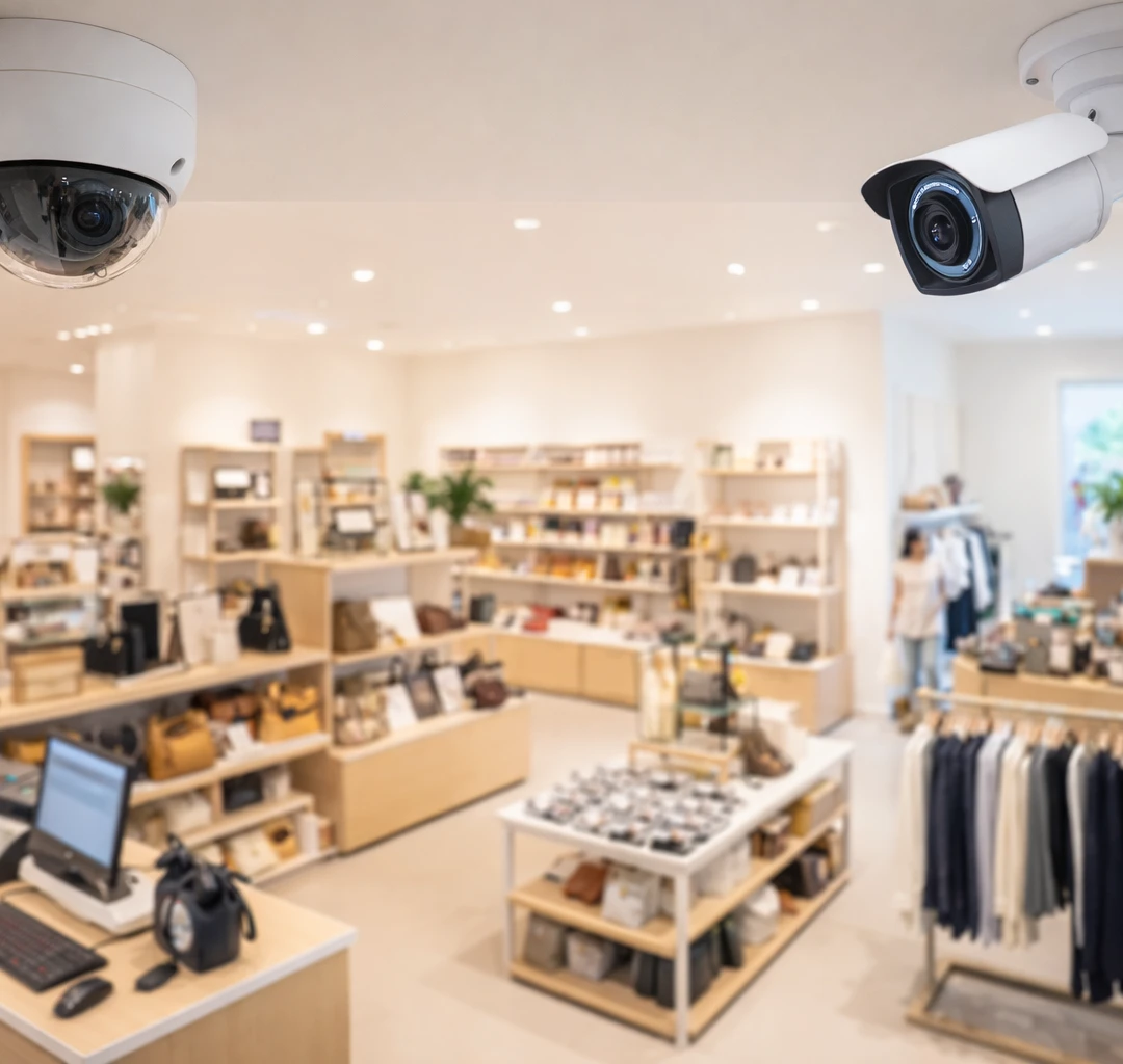 sistema de videovigilancia para comercios con cámaras de seguridad