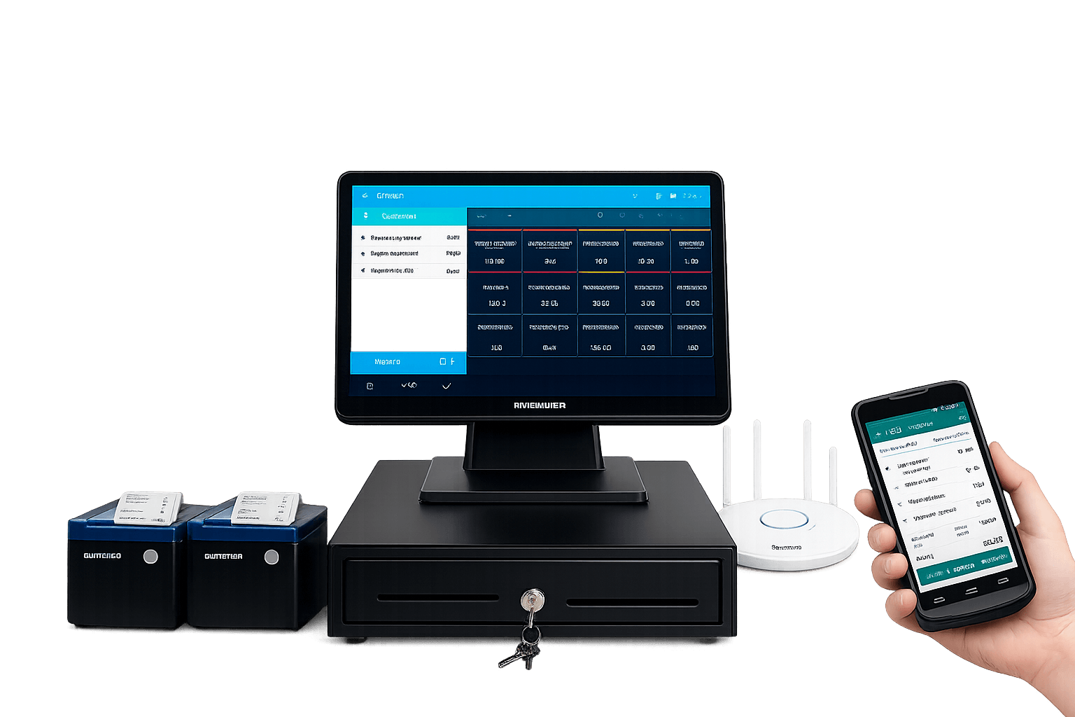 Pack TPV Android con comandero PDA, impresora de tickets y cajón portamonedas